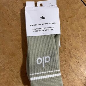 ALO Yoga Unisex Throwback Sock - Olive